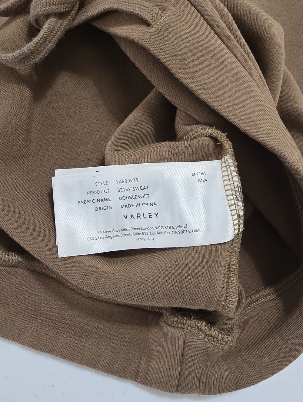 Varley Betsy Sweatshirt in Antler Brown Women's  Small Doublesoft Cozy - Picture 6 of 10